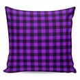 thumbnail image 1 of Black Purple Plaid Pillow Covers 18x18 Inch Decorative Throw Pillow Cover, Farmhouse Simple Buffalo Checked Sofa Pillowcases Accent Cushion Case Home Decor Bedroom Living Room, 1 of 6