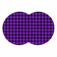 thumbnail image 1 of Black Purple Plaid Round 15 Inch Placemats Set of 2, Farmhouse Simple Buffalo Checked HeatResistant Non Slip Place Mats for Dining Table, Wipeable Braided Kitchen Table Mats for Housewarming, 1 of 9