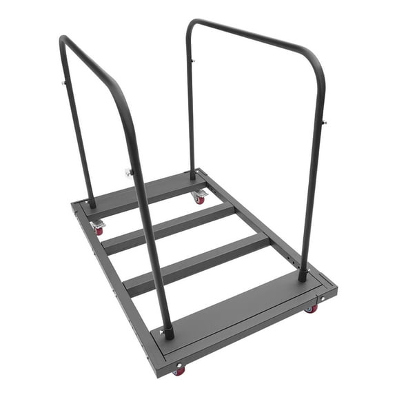 Black Q235 Steel 29x45x39-Inch Folding Table Cart With Four-Wheel Brakes Can Accommodate 10 Table Mobile Vans
