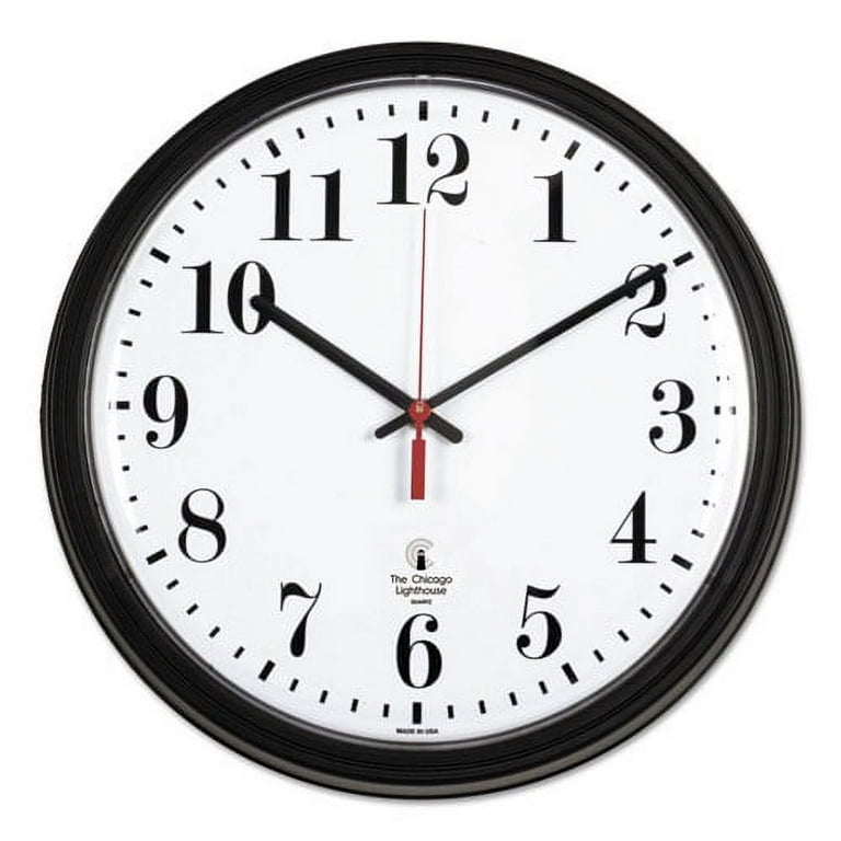 Black Quartz CONTRACT Clock, 13.75 Black Quartz CONTRACT Clock, 13.75