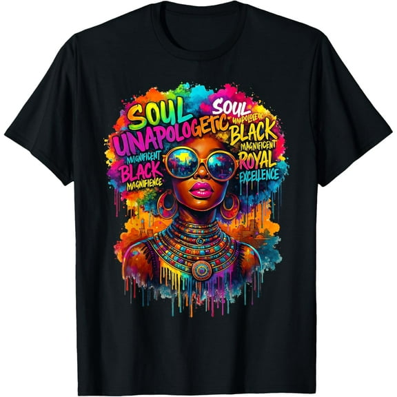 Black Queen African Map Unapologetically Dope Black History T-Shirt Tee
