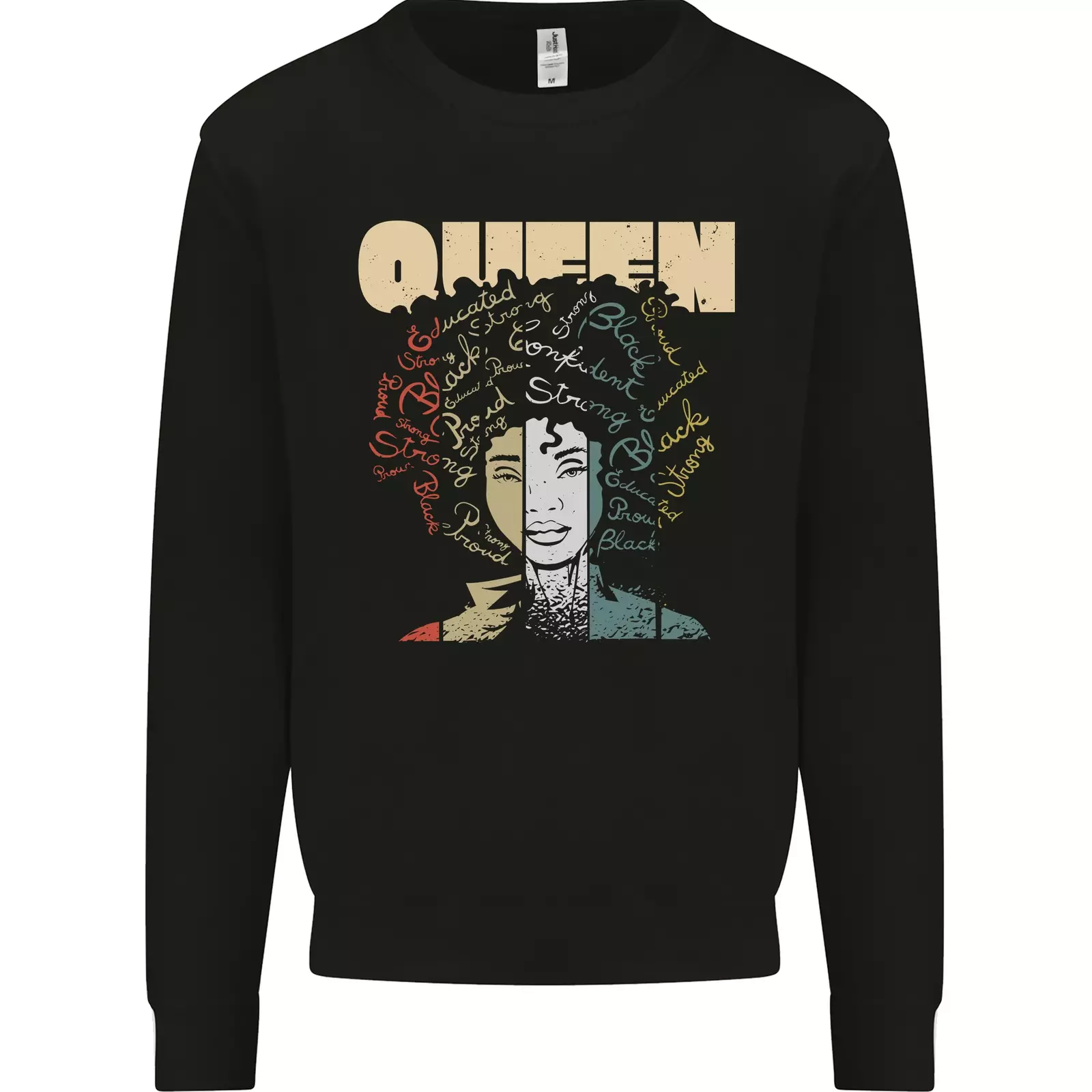 Black Queen Female Empowerment African Mens Sweatshirt Jumper