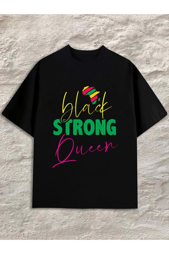 Black Queen Strong Men black For summer Casual Daily Wear Retro Unisex Shirt Graphic Tee tshirts Casual Unisex Shirt Short Sleeve tshirts Unique Design Unisex Shirt Cotton tshirts