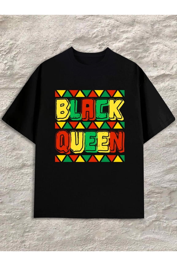 Black Queen Tee mens black Summer wear Vintage-inspired, comfortable fit Classic Unisex Shirt Graphic Tee tshirts Basic Unisex Shirt Graphic tshirts