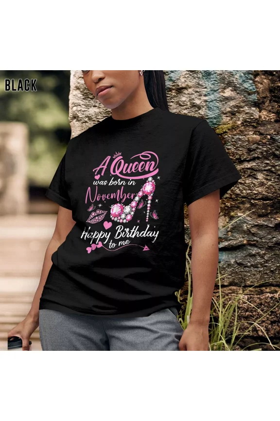 Black Queens Born In November Women Graphic Design T-Shirt