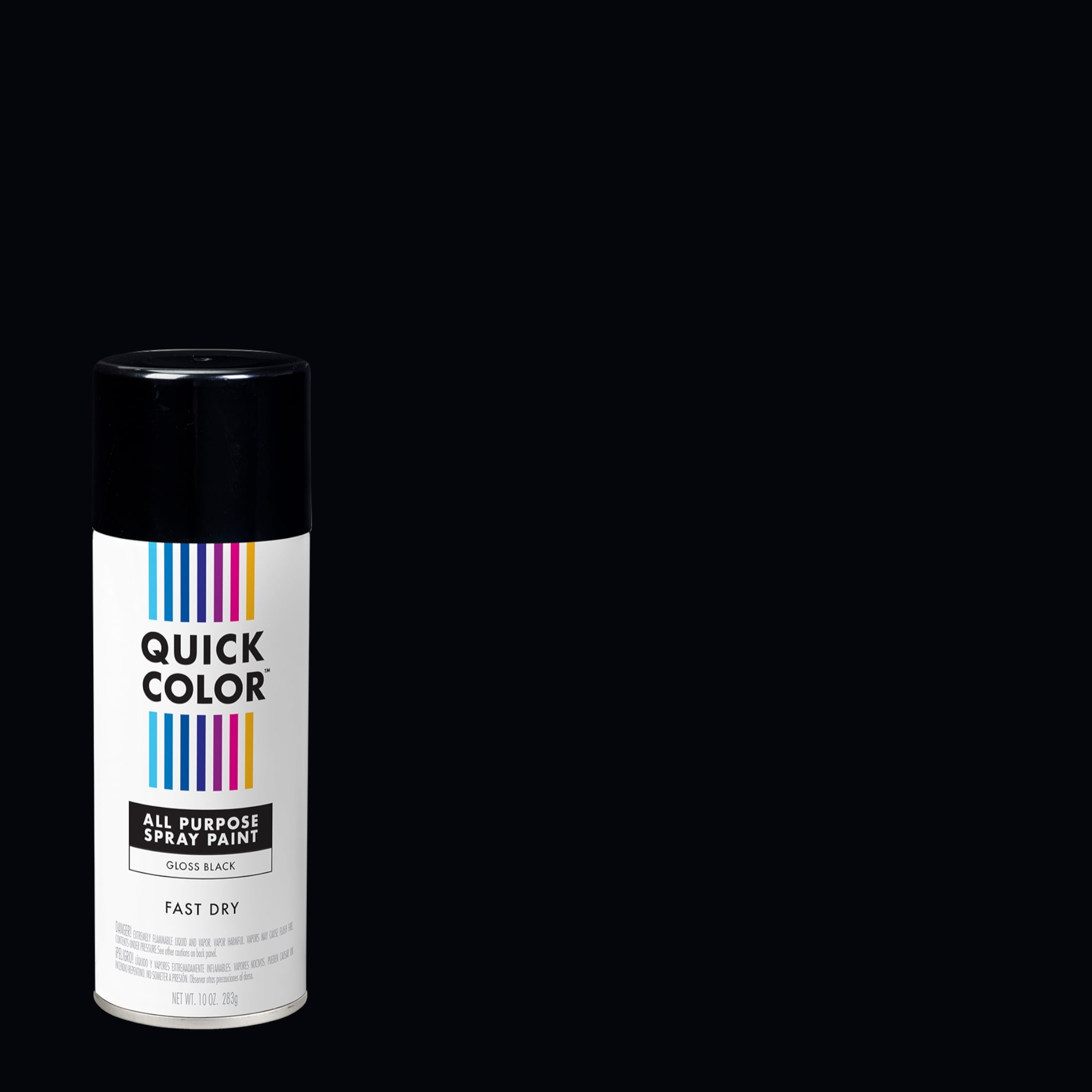 Black, Quick Color Gloss All Purpose Spray Paint-391192, 10 oz ...