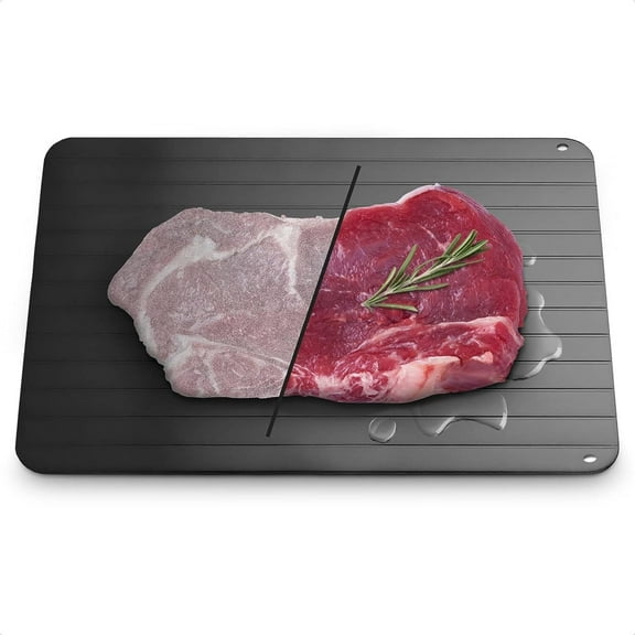 Black Quick Defrosting Tray for Frozen Meat, Rapid Thaw Defrosting Tray Kitchen Gadgets for Home Thawing Plate, Frozen Food Meat Thawing Board (14 8 inch)
