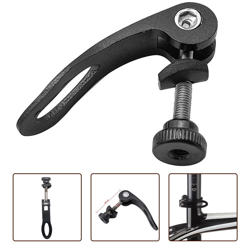 Black Quick Release Bicycle Seatpost Clamping Bolt Lever Bike Connector