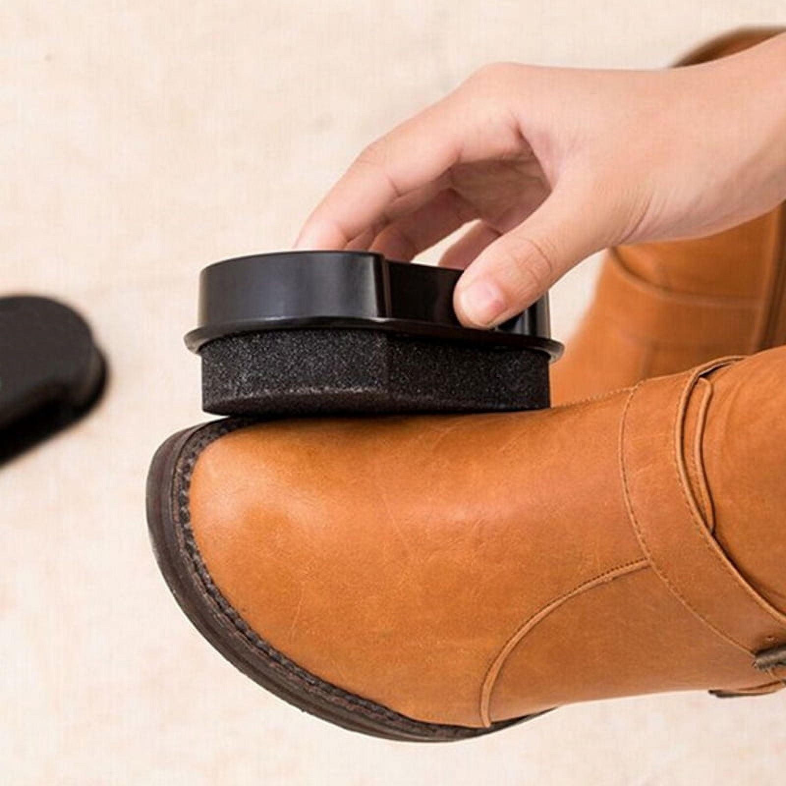 Black Quick Shine Sponge Brush, Leather Polish and Dust Cleaner for ...