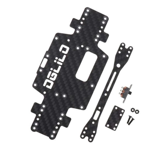 Carbon Fiber Chassis For K969 K989 RC Car | Low Body Upgrade Part For 1:28 Scale Models
