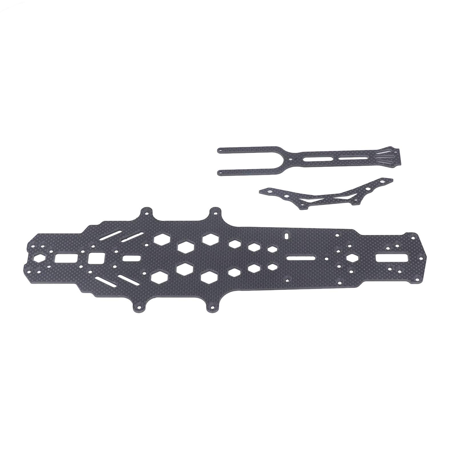 Black RC Carbon Fiber Chassis Plate High Flexibility CNC Machining