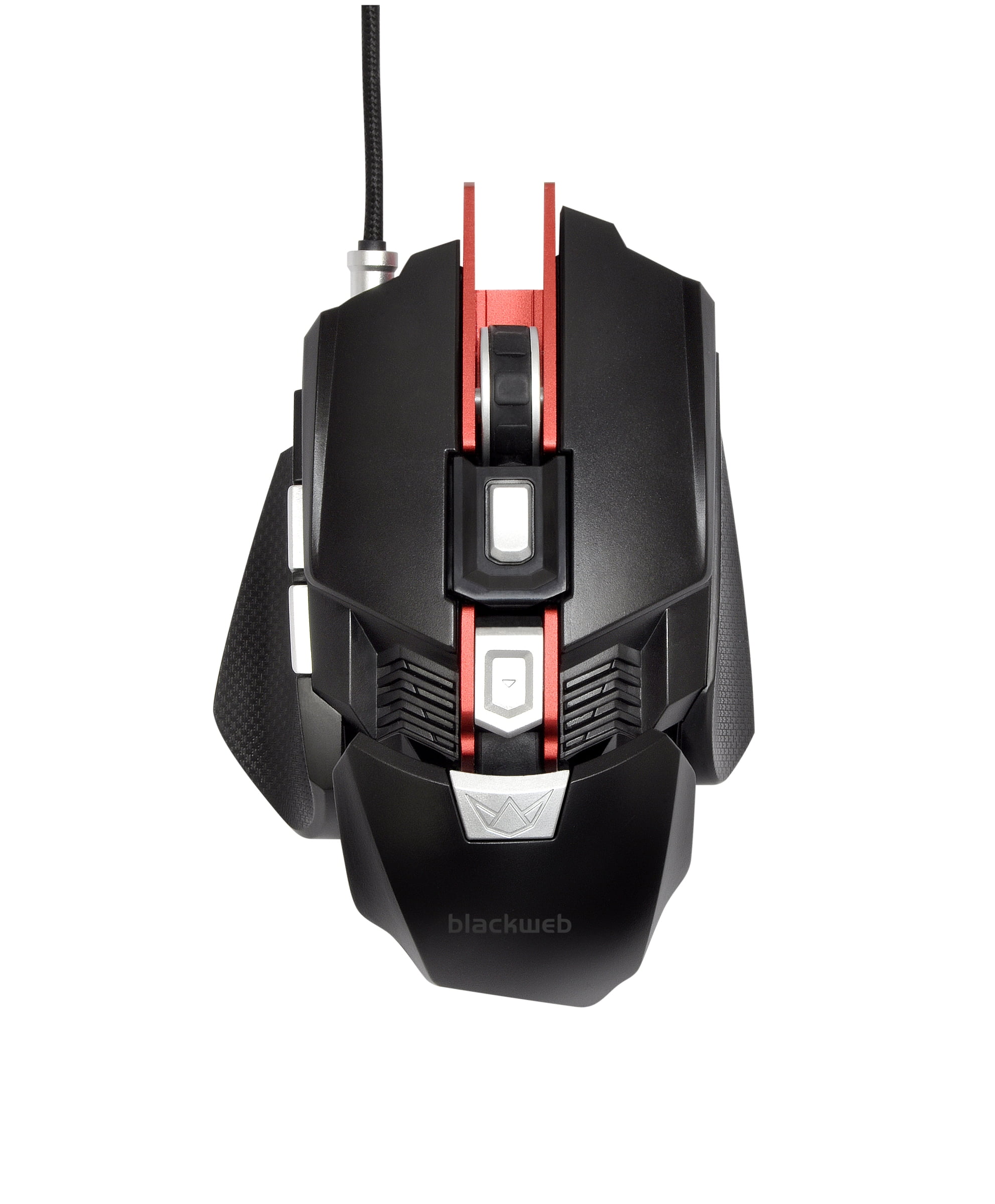 Black RGB Programmable Gaming Mouse with Adjustable Palm Rest