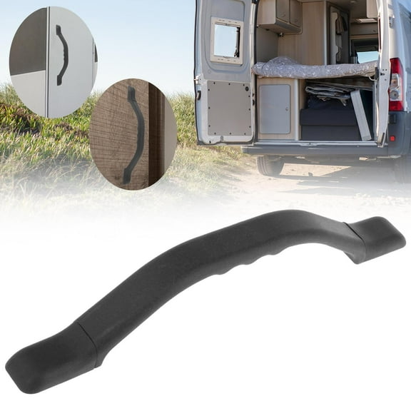 Black RV Grab Handle Grips,28.5cm - Bar for House Entry Doors, Wall & Golf Cart, Ideal for Elderly Accessibility