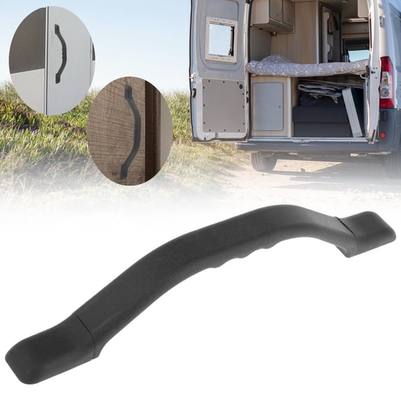 Black RV Grab Handle Grips,28.5cm - Bar for House Entry Doors, Wall & Golf Cart, Ideal for Elderly Accessibility