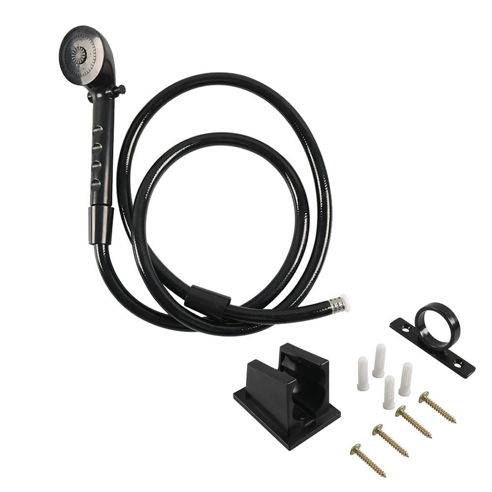 Black RV Mobile Home Motor Vehicle HandHeld Shower Set with 60" Vinyl