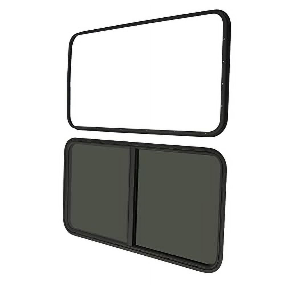 Black RV Window Vertical Sliding Includes Mounting Kits and Screen for ...