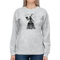 thumbnail image 1 of Black Rabbit Sweatshirt Women -Fab Funky Designs, Female 5X-Large, 1 of 4