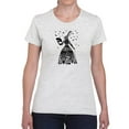 thumbnail image 1 of Black Rabbit. T-Shirt Women -Fab Funky Designs, Female Small, 1 of 4