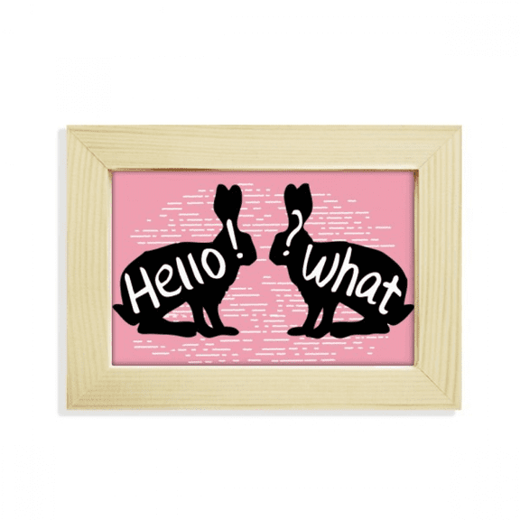 Black Rabbits Animal Outline Natural Desktop Decorate Photo Frame Picture Art Painting 5x7 inch