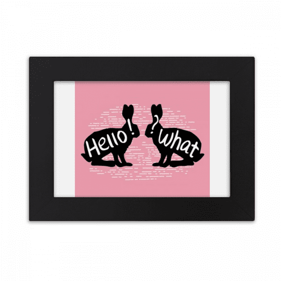 Black Rabbits Animal Outline Natural Desktop Photo Frame Ornaments Picture Art Painting