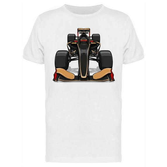 Black Racing Car Front View T-Shirt Men -Image by Shutterstock, Male Medium