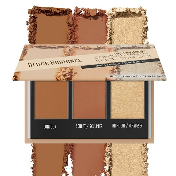Black Radiance True Complexion Contour Palette Makeup - Light To Medium