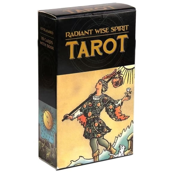 Black Radiant Wise Spirit Tarot Cards A 78 Rider Deck Oracle Rider Waite English Visions Divination Edition Borad Playing Game