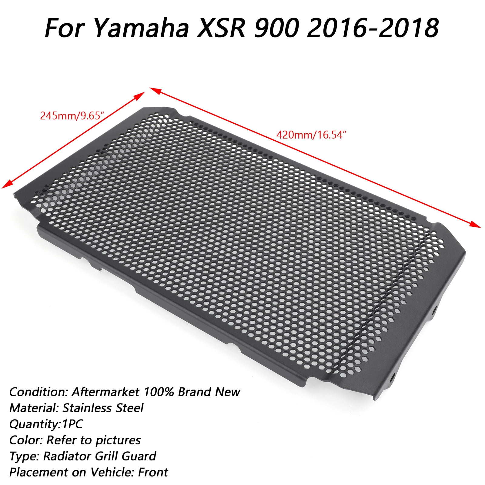 Black Radiator Guard Cover For Yamaha XSR900 Tracer 900 MT-09 / SP 2016 ...
