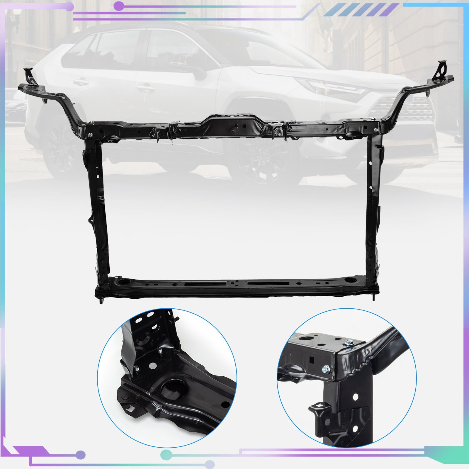 Black Radiator Support Core Upper for Toyota RAV4 2019 2020 2021 2022 ...