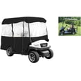 thumbnail image 1 of Black Rain Cover Enclosure for Standard Golf Cart w/ Long Roof EZGO Club Yamaha, 1 of 1