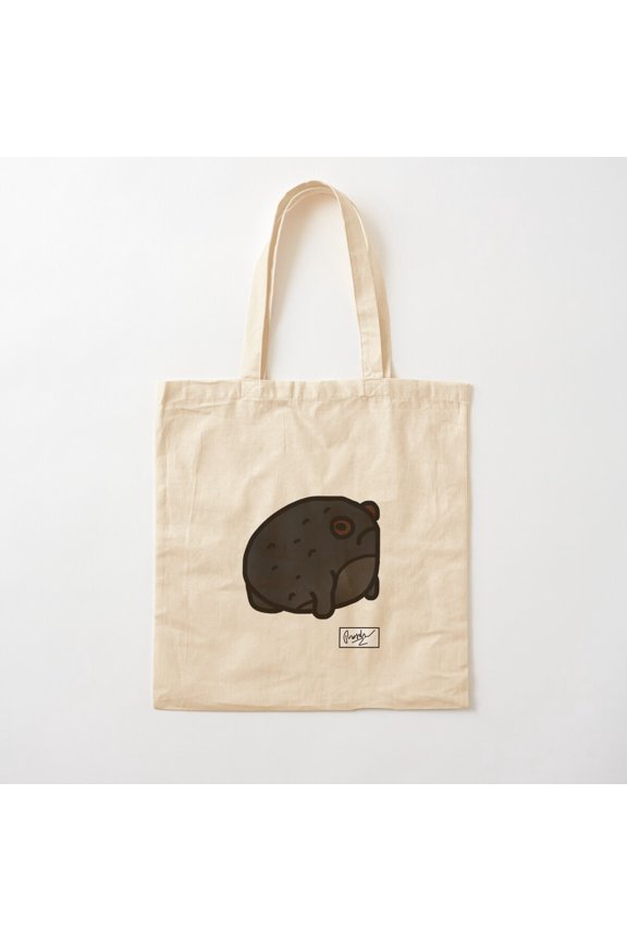 Black Rain Frog Doodle Canvas Tote Bags, Reusable Shopping Bag