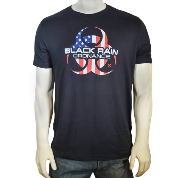 Black Rain Ordnance American Flag Biohazard Logo Premium Unisex Short Sleeve T-Shirt