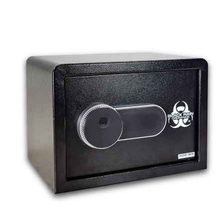 Black Rain Ordnance Biometric Security Safe w/ Key & Fingerprint Access for Home or Office to Keep Documents, Jewelry, and Valuables Safe