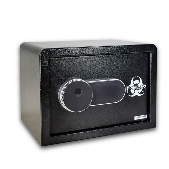 Black Rain Ordnance Biometric Security Safe w/ Key & Fingerprint Access for Home or Office to Keep Documents, Jewelry, and Valuables Safe