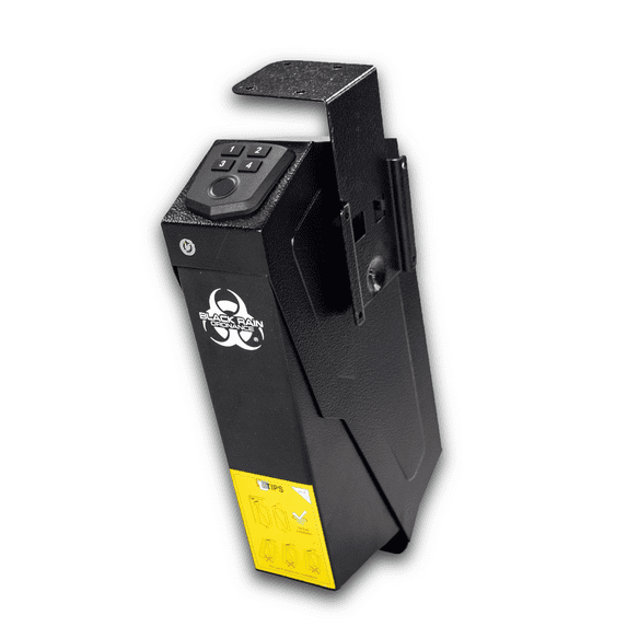 Black Rain Ordnance Mountable Gun Safe with Biometric Fingerprint Lock, Hardened Steel
