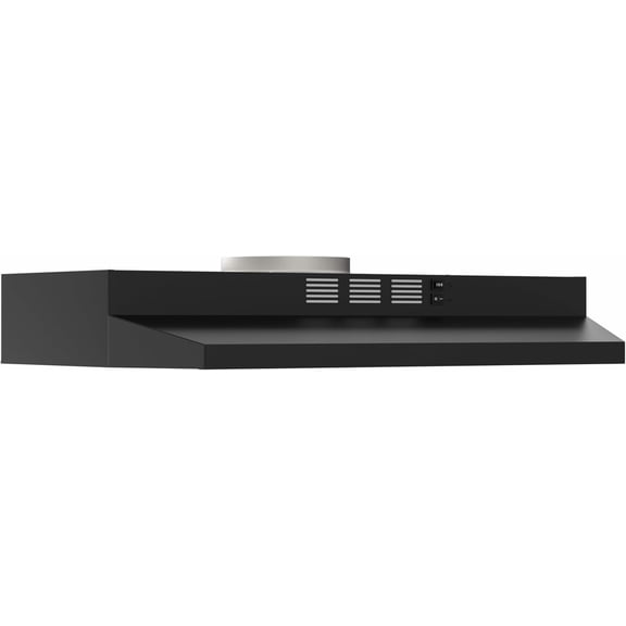 Black Range Hood 30 inch Under Cabinet, Ducted/Ductless Convertible Kitchen Hood, Stainless  Stove Vent Hood with 2 Speed Exhaust Fan, Rocker Button Control, 300 CFM  Suction