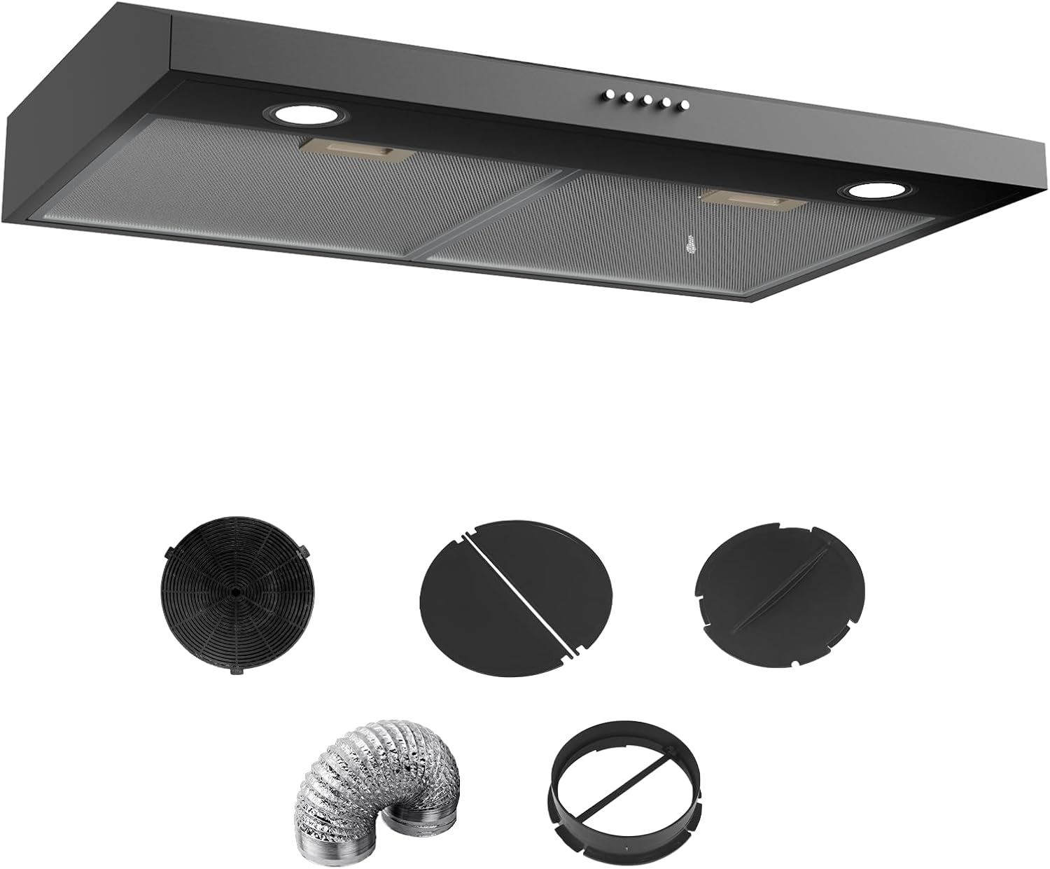 Black Range Hood – Under Cabinet, extractor metalico cocina range hood under cabinet under cabinet range hood 30 inch stove vent hood hood vents for kitchen hood range