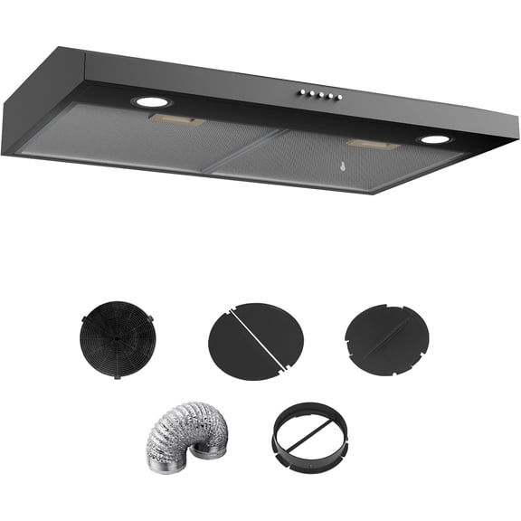 Black Range Hood – Under Cabinet, extractor metalico cocina range hood under cabinet under cabinet range hood 30 inch stove vent hood hood vents for kitchen hood range