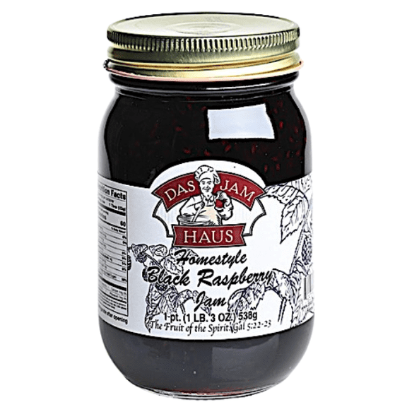 Black Raspberry Jam  1 Pint Jar 1 lb 3 oz (538g) ALL Natural~Black Raspberry Jam  Homestyle