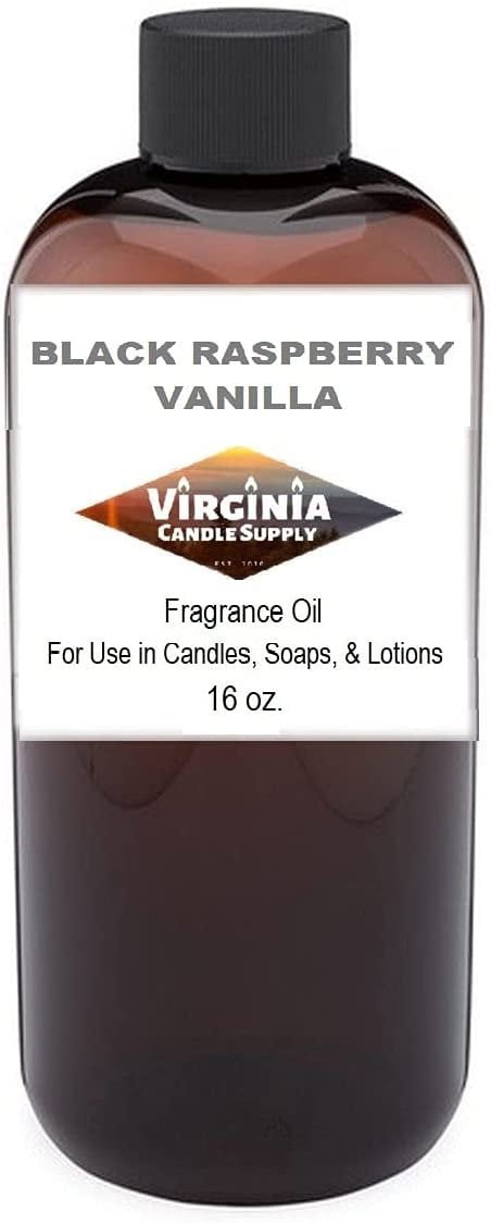 Black Raspberry Vanilla Fragrance Oil 16 oz Bottle for Candle Making, Soap Making, Tart Making, Room Sprays, Lotions, Car Fresheners, Slime, Bath Bombs, Warmers