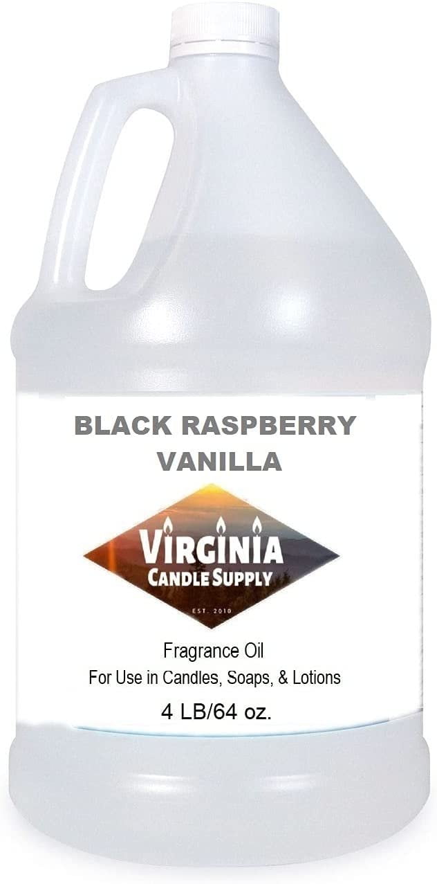 Black Raspberry Vanilla Fragrance Oil 64 oz Bottle for Candle Making, Soap Making, Tart Making, Room Sprays, Lotions, Car Fresheners, Slime, Bath Bombs, Warmers
