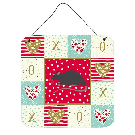 Black Rat Love Wall or Door Hanging Prints Red