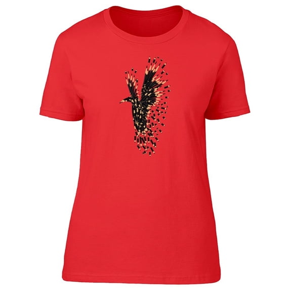 Black Raven Made Of Pens Tee Men's -Image by Shutterstock