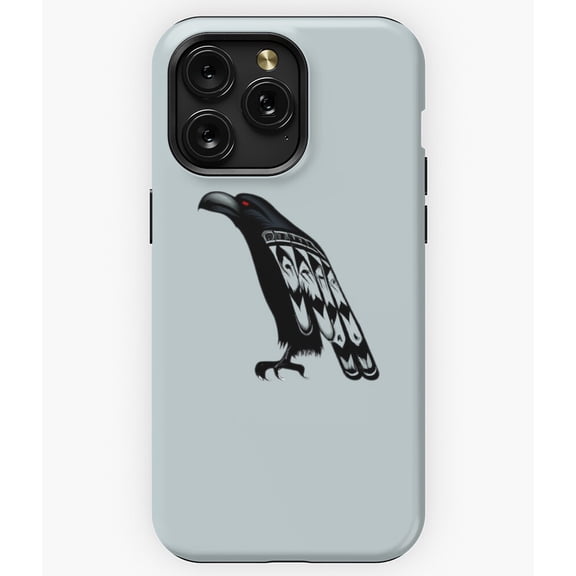 Black Raven Pacific Northwest Art Crow Graphic A13219&nbsp;Phone Case for iPhone 11 to 17 Pro Max