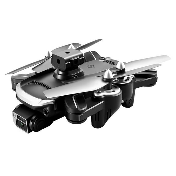 Black Rc Quadcopter With 4K Dual Camera Wifi Fpv Foldable Drone Altitude Hold Headless Mode Remote Control Toy For Boys Girls Gift Idea