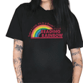 thumbnail image 1 of Black Reading Rainbow Take a Look It's in a Book Vintage Distressed Book Lover Gift Casual Graphic T-Shirt Tops S-5XL, 1 of 5
