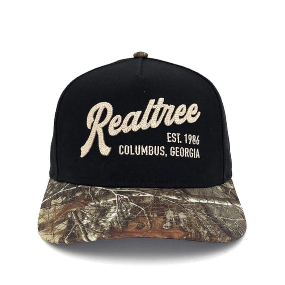 Black Realtree Script Cap
