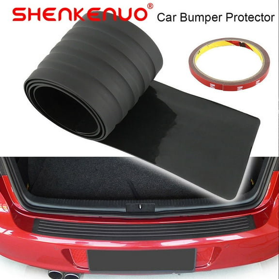 Black Rear Bumper Rubber Pad Kit Guard Sill Plate Trunk Protector Trim Cover, US Stock ,C01