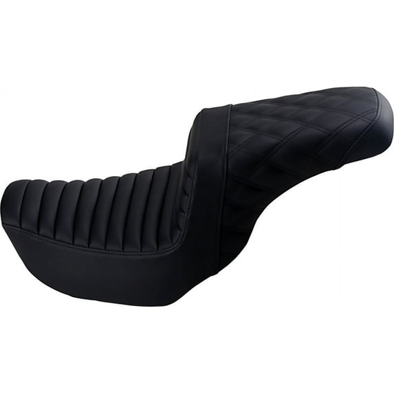 Black Rear Lattice Stitch Tuck N Roll Seat