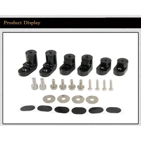 Black Rear Spoiler Lip Wing Lift Riser Raiser Kit For Ford Fiesta ST 2014-2019